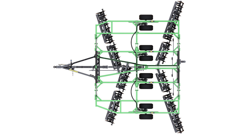 Illustration of the Wishek 862NT tandem disc from above