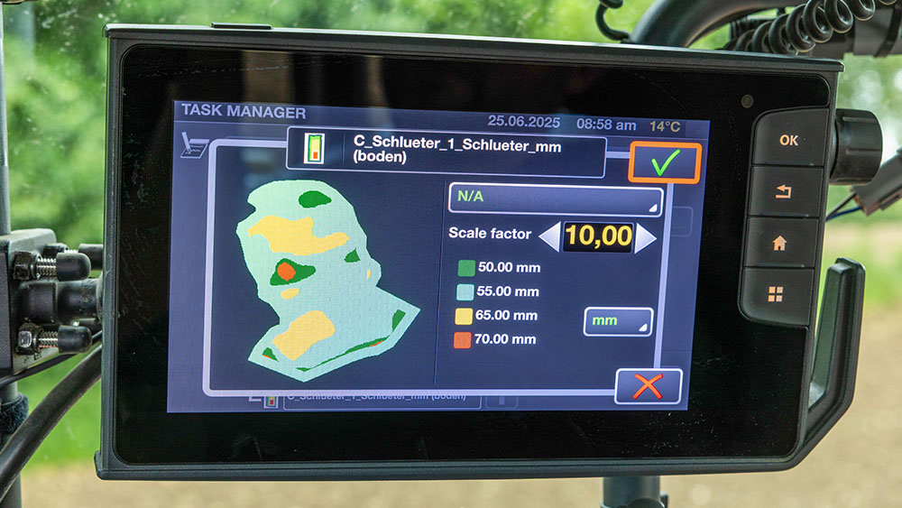 Uzdevumu pārvaldnieks ar mainīgā dziļuma vadību Väderstad E-Control